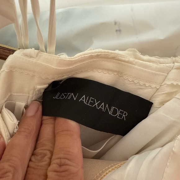 Size 2 petite wedding dress- never worn. Includes bustle and bra cups - Picture 8 of 8